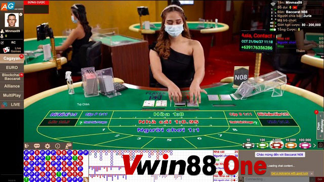 Giao diện bàn chơi tại Casino Vwin